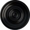 Ekena Millwork Niobe Ceiling Medallion (Fits Canopies up to 8 5/8"), Hand-Painted Jet Black, 18"OD x 1 1/2"P CM18NIBLF - alternate 1